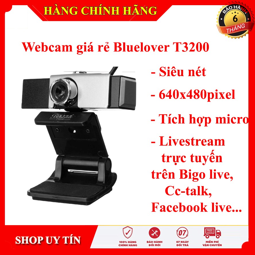 Webcam SIÊU NÉT chuyên dụng cho live stream Bluelover T3200