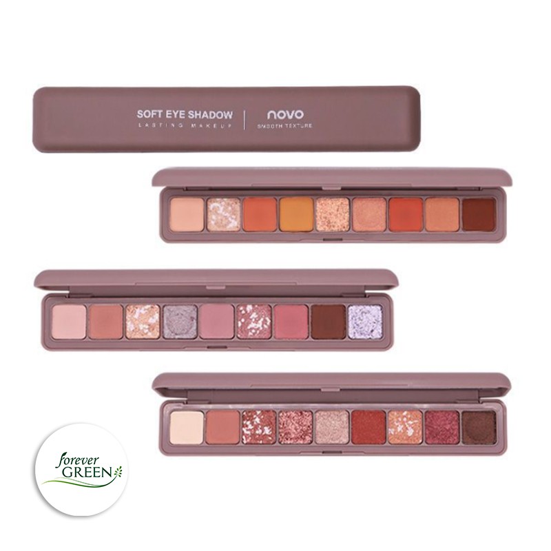 Bảng Phấn Mắt Novo 9 màu Soft Eye Shadow Smooth Texture FG294