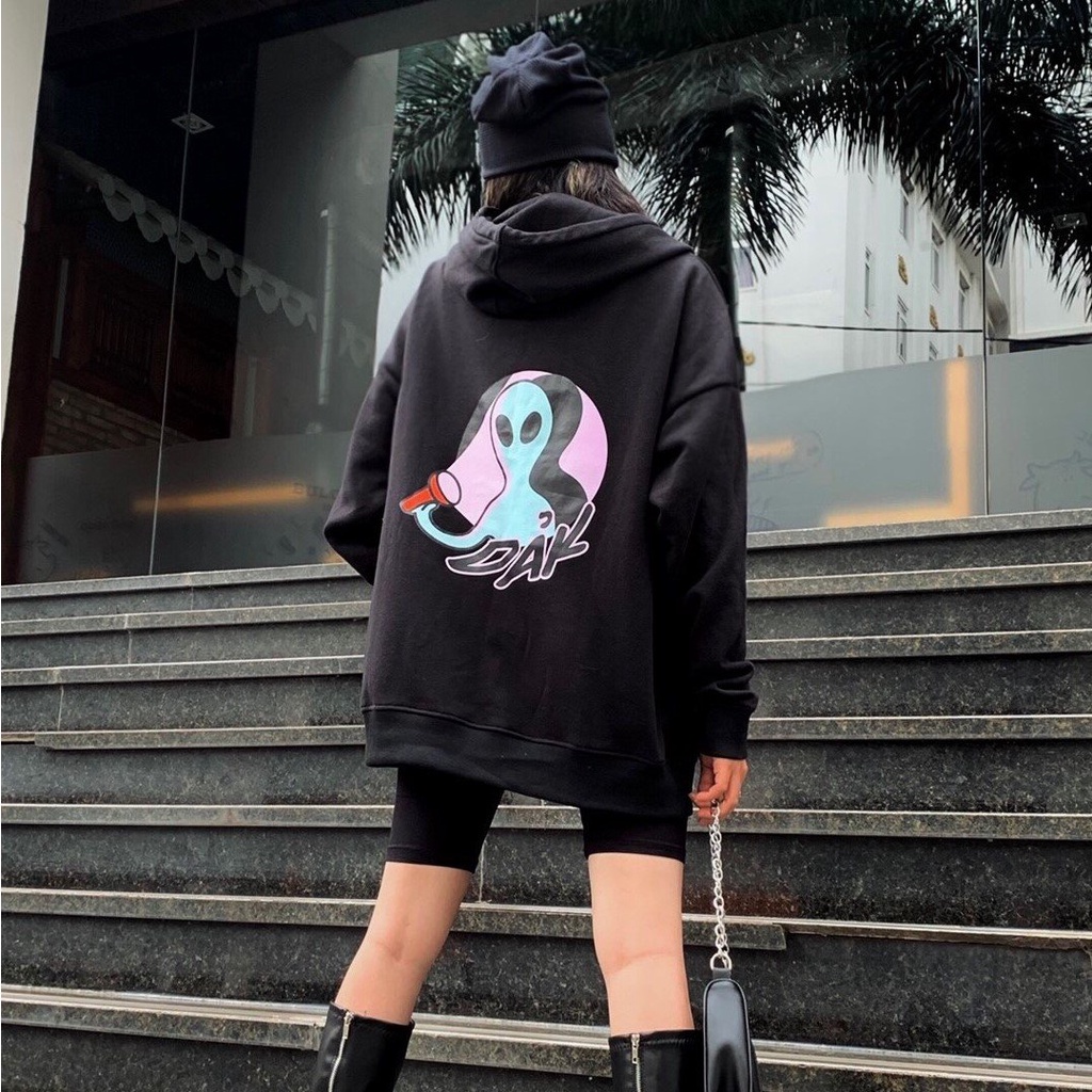 Áo Hoodie BOO Unisex Dáng Rộng In Graphic DAK OOB Phong Cách Gen Z Độc Đáo