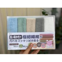 [Hàng Nhật] Set 10 khăn lau nhà bếp đa năng siêu thấm hút