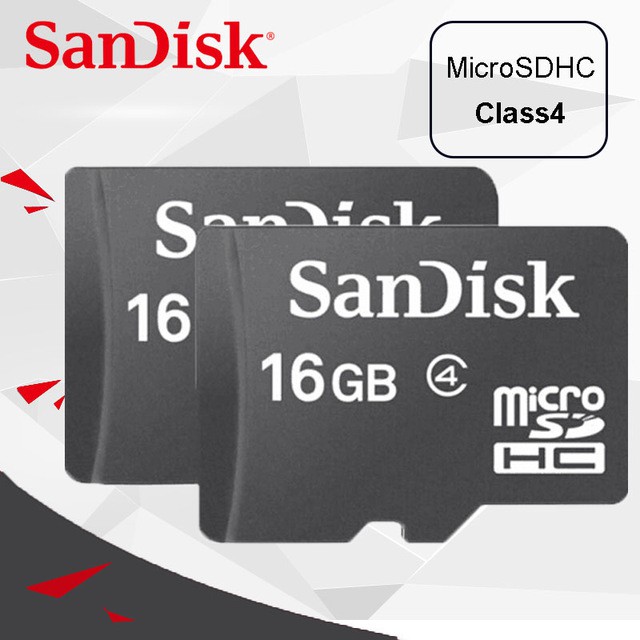 Thẻ nhớ MicroSDHC Sandisk 16GB Class 4 + Tặng 01 adapter microSD