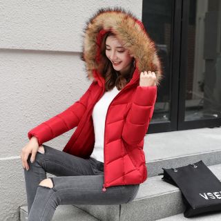 Áo phao dáng ngắn có mũ