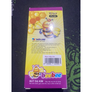 Bút Dạ Kim FL-04 Bee Bee Tím [Hộp 10 cây]