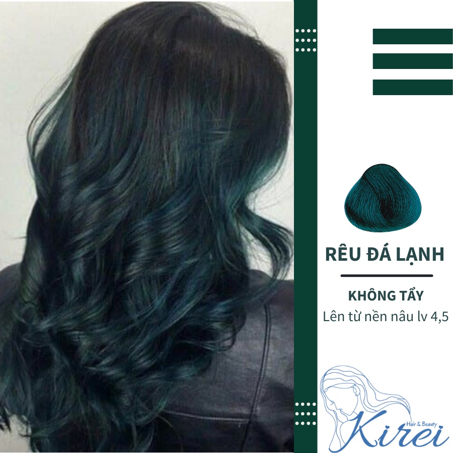Thuốc nhuộm tóc màu RÊU ĐÁ LẠNH không cần tẩy tóc Kirei Hair, KireiHair, KIREIHAIR