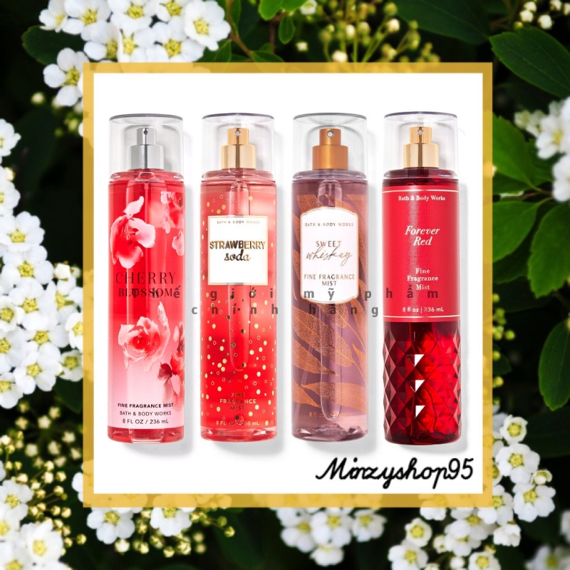 Xịt thơm Body Mist Bath and body Works fullsize/minisize - New