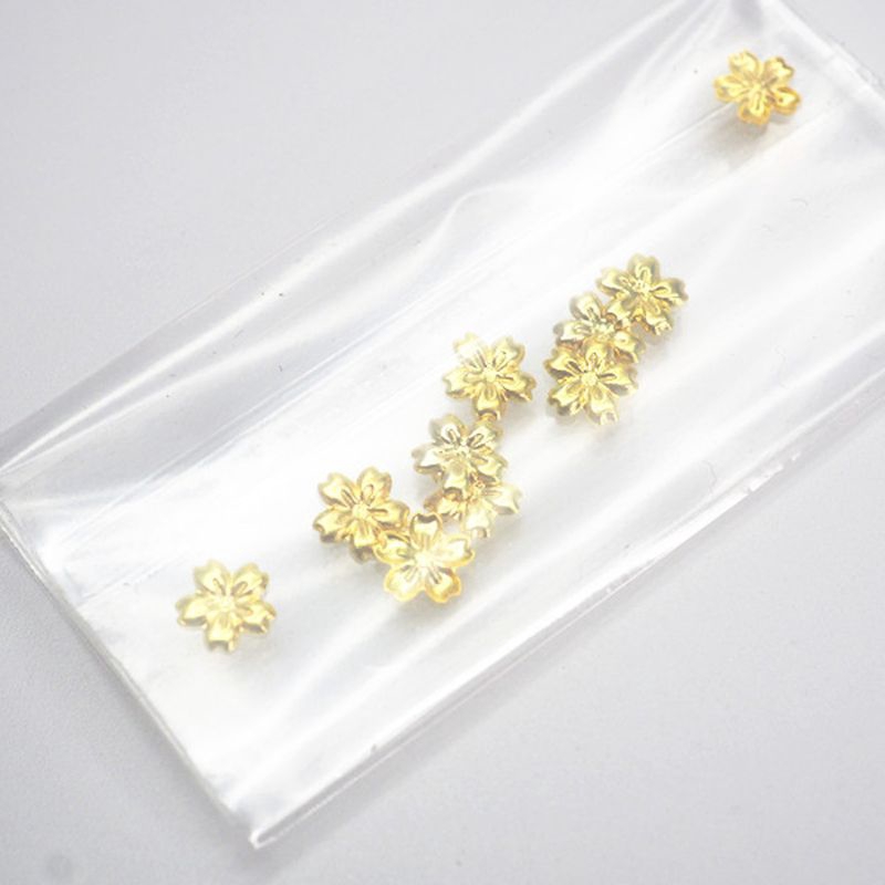 Bộ 100 hạt hoa anh đào resin UV lấp đầy khuôn ngọc mài tròn