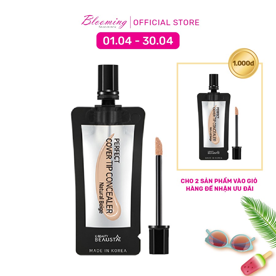 Kem che khuyết điểm Beausta-Perfect Cover Tip Concealer Natural Beige 4ml | BigBuy360 - bigbuy360.vn