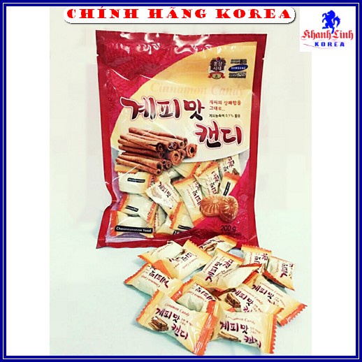 Kẹo Quế Hàn Quốc Chính Hãng, Gói 200gr