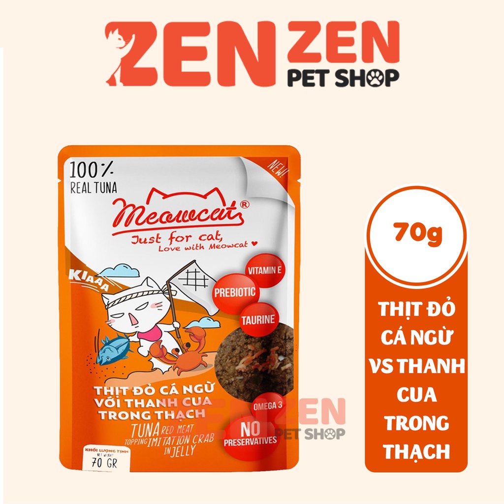 Thùng Pate cho mèo Meowcat 48 gói x 70g