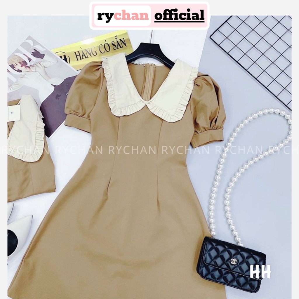 Đầm Váy Nữ Dự Tiệc Dáng Ngắn Cổ Bèo Trắng Tay Phồng Chiết Eo Cực Nữ Tính Tôn Dáng[ẢNH THẬT CUỐI] - DX9877