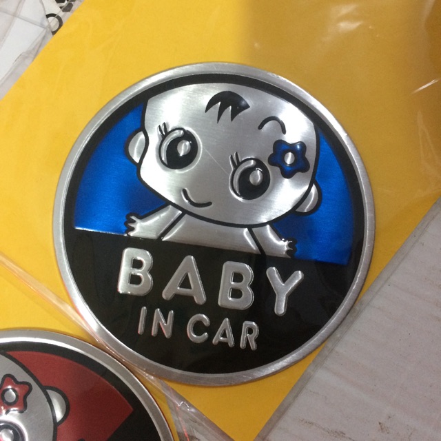 (Decal - Tem Xe) Tem Nhôm BABY IN CAR 6 Mẫu