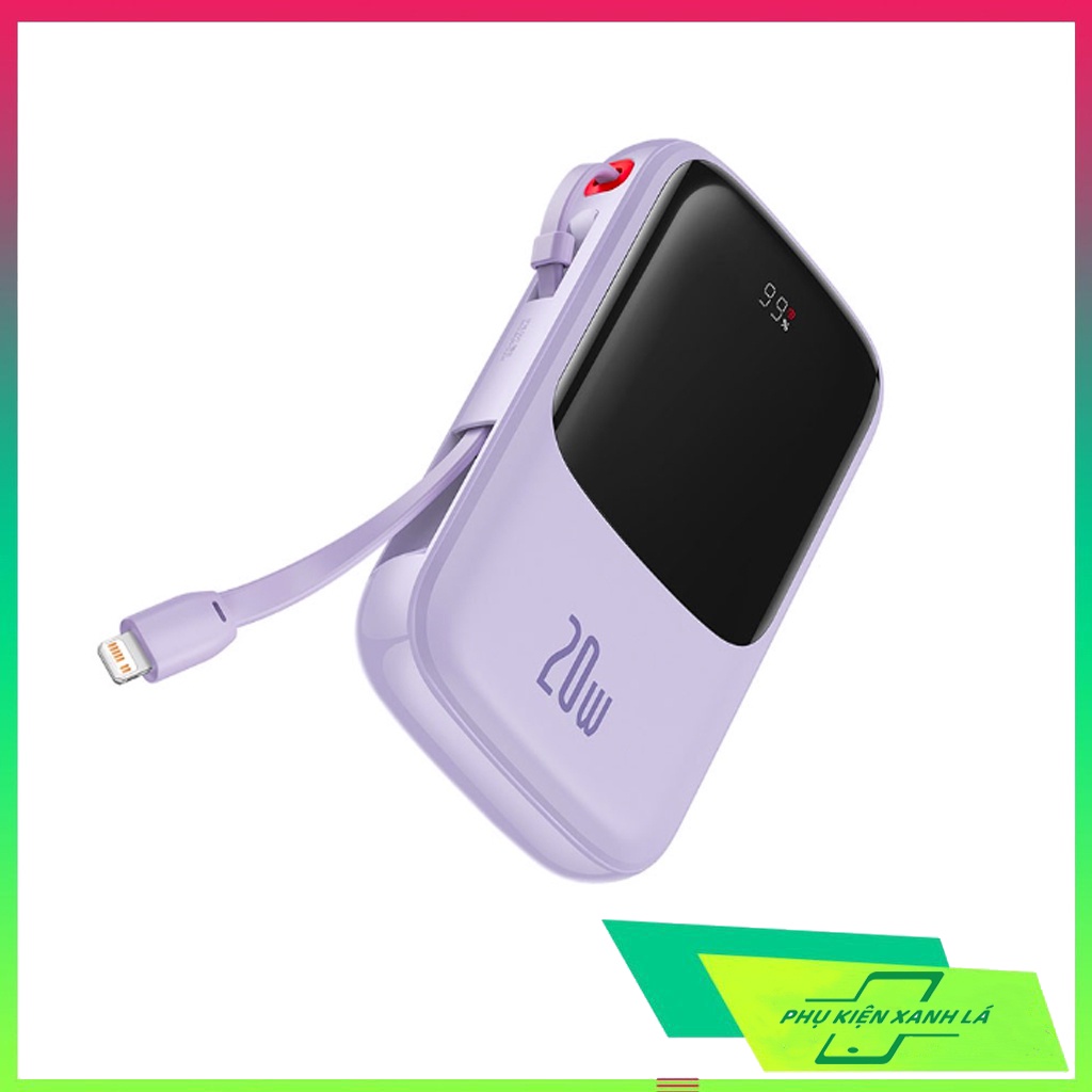 Pin dự phòng tích hợp cáp sạc Baseus Qpow Pro Digital Display Fast Charge Power Bank 10000mAh 20W