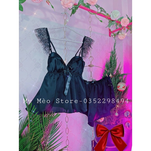 Lụa đen dây ren thiết kế | BigBuy360 - bigbuy360.vn