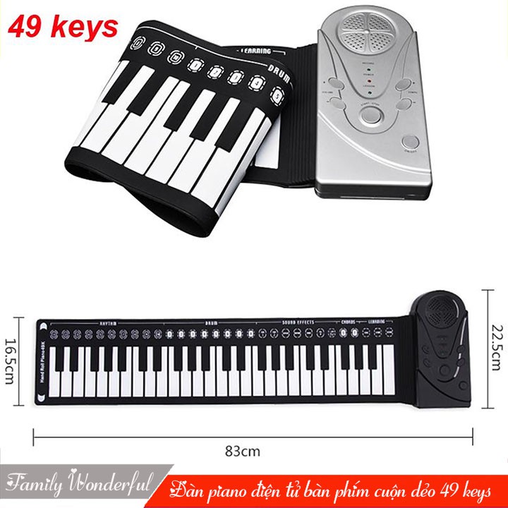 Đàn Piano điện tử bàn phím cuộn dẻo 49 keys HOT