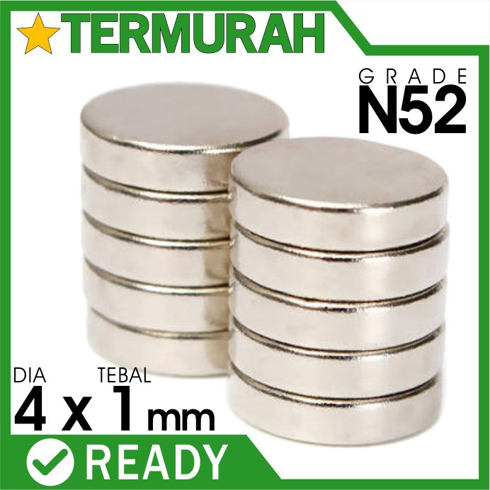 Nam Châm Neodymium Hình Tròn 4x1mm 4mm 1mm N52 4x1 mm 4x1 Màu Trắng