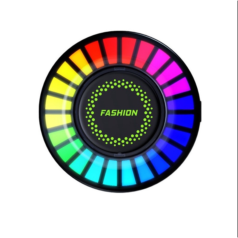 Đèn led FASHION Bluetooth cảm ứng âm thanh chứa nước hoa gắn cửa gió điều hoà ô tô-ánh sáng nhiều màu
