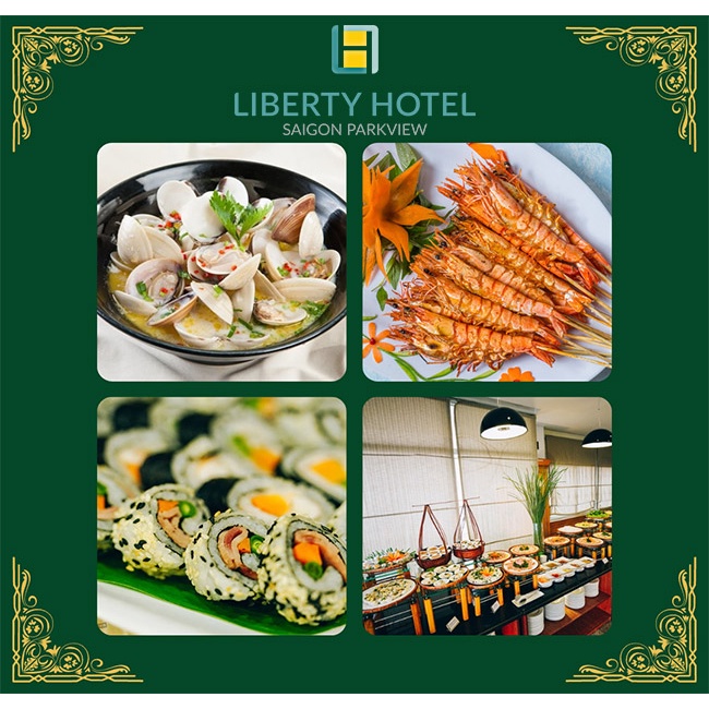 HCM [E-Voucher] Buffet Trưa Liberty Parkview Hơn 50 Món Hải Sản Nướng Cao Cấp (H)