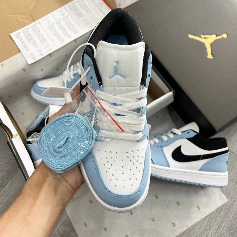 GIÀY JD1 LOW XANH NHẠT BLUE WHITE LAI AU SC NAM NỮ CAO CẤP