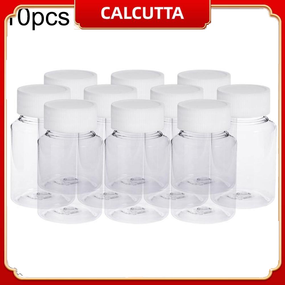 Set 10 lọ nhựa trong suốt 30ml đựng thuốc, muối