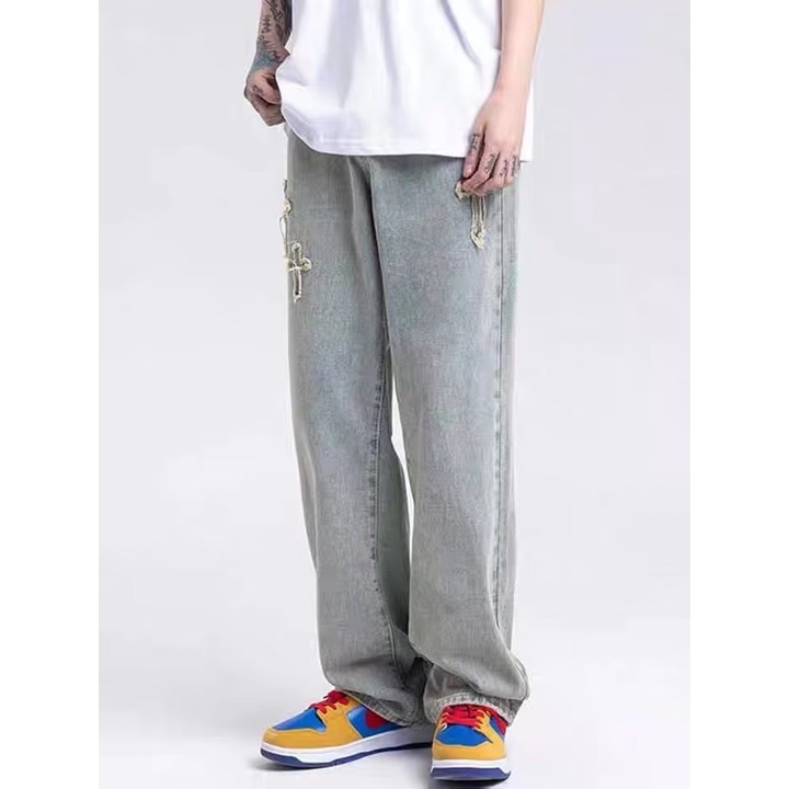 Quần jeans Dài Ống Đứng Thời Trang Cho Nam Nữ quần jean ống đứng quần jean ống rộng