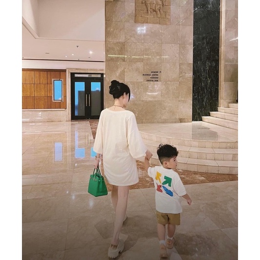 Áo thun off while mũi tên cho bé , áo phông trẻ em unisex , Kid_genZ