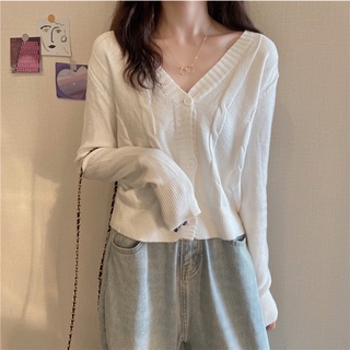 Áo len cardigan văn thừng cài 3 cúc