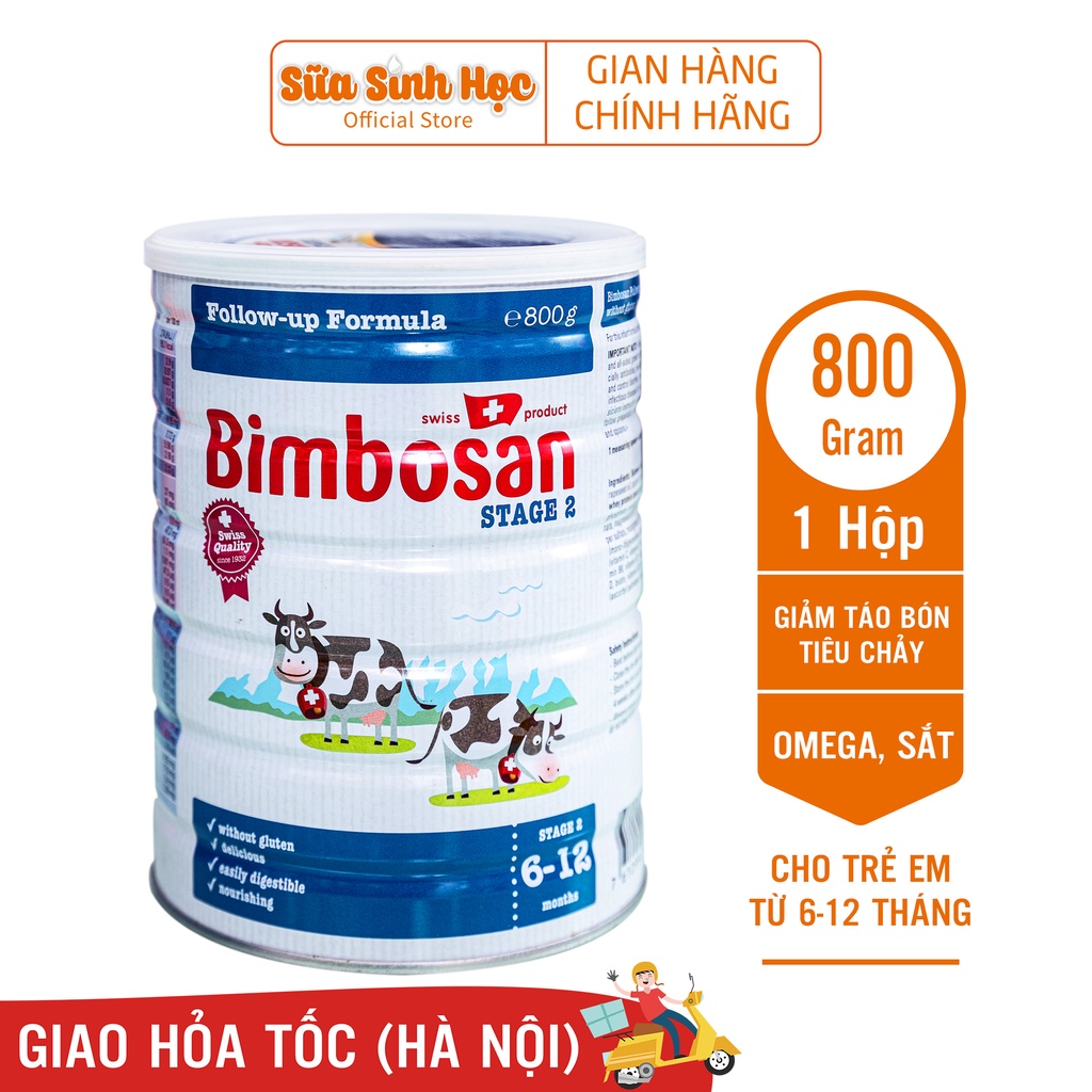 Sữa bột sinh học Bimbosan số 2 nhập khẩu Thụy Sĩ 800g