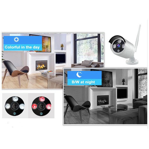 VỀ HÀNG.BỘ KIT CAMERA WIFI 8 KÊNH HD NVR K960820 - 1 ĐẦU GHI + 8 MẮT CAMERA 1080P - QUAN SÁT N