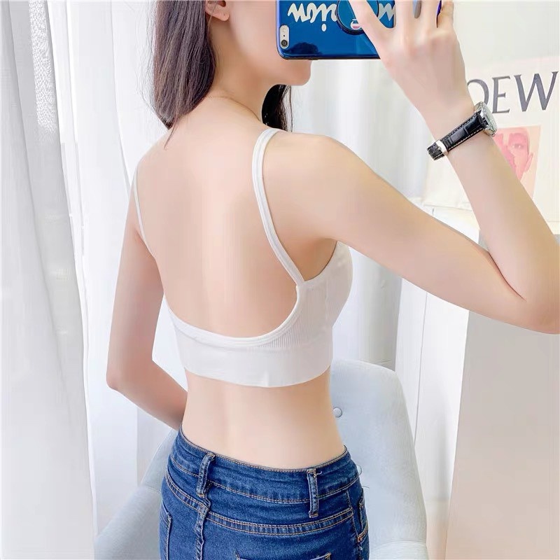 Áo bra - Áo lót nữ gân tăm khoét lưng gợi cảm mặc ở nhà, tập gym, yoga, thể thao cực xinh -  B367