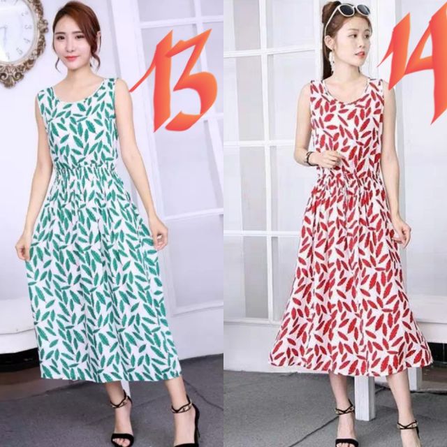 Đầm maxi lanh dài