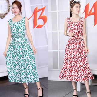 Đầm maxi lanh dài