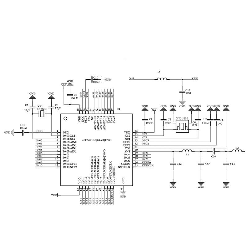 Mô Đun Thu Phát Tín Hiệu Bluetooth 5.0 Nrf52832 2.4ghz E73-2g4m04s1b Smd Ble