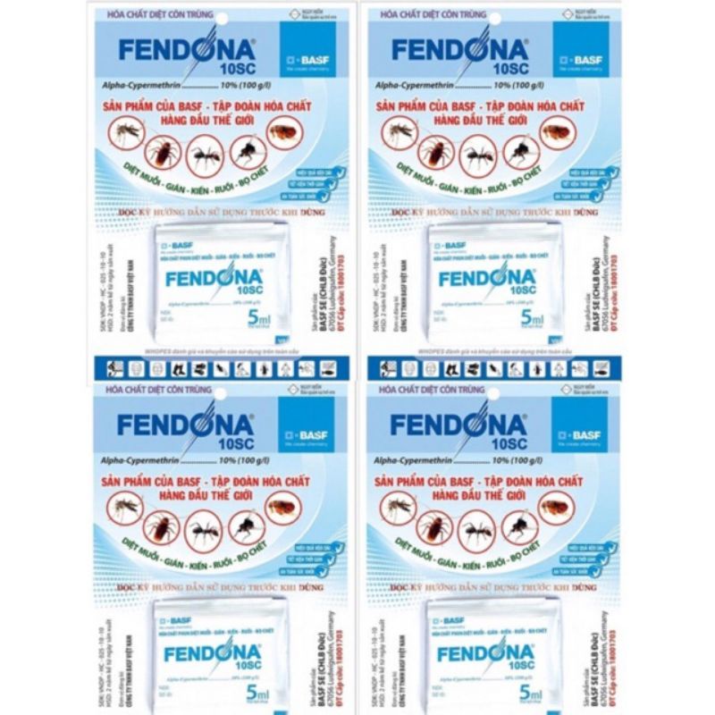 Fendona 10SC - Thuốc diệt muỗi, gián, kiến ba khoang, bọ chét, ruồi... (Gói 5 ml)