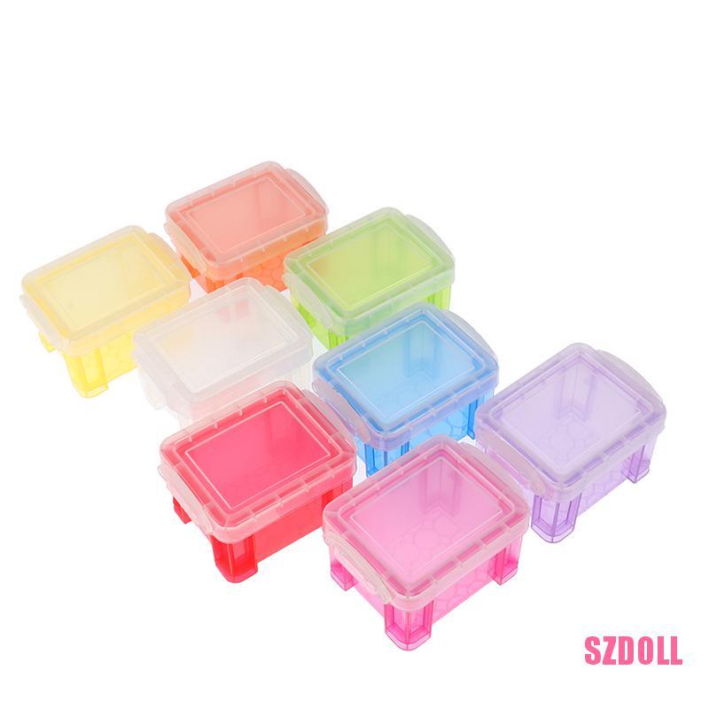 Set 2 Hộp Đựng Đồ Chơi Búp Bê Mini Bằng Nhựa Dễ Thương Cho Bé