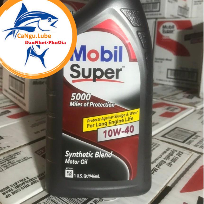 Nhớt xe tay ga mobil power 1 10W40, nhớt tay ga mobil 10W40 chuyên dụng xe tay ga nhập khẩu mỹ chai 946ml