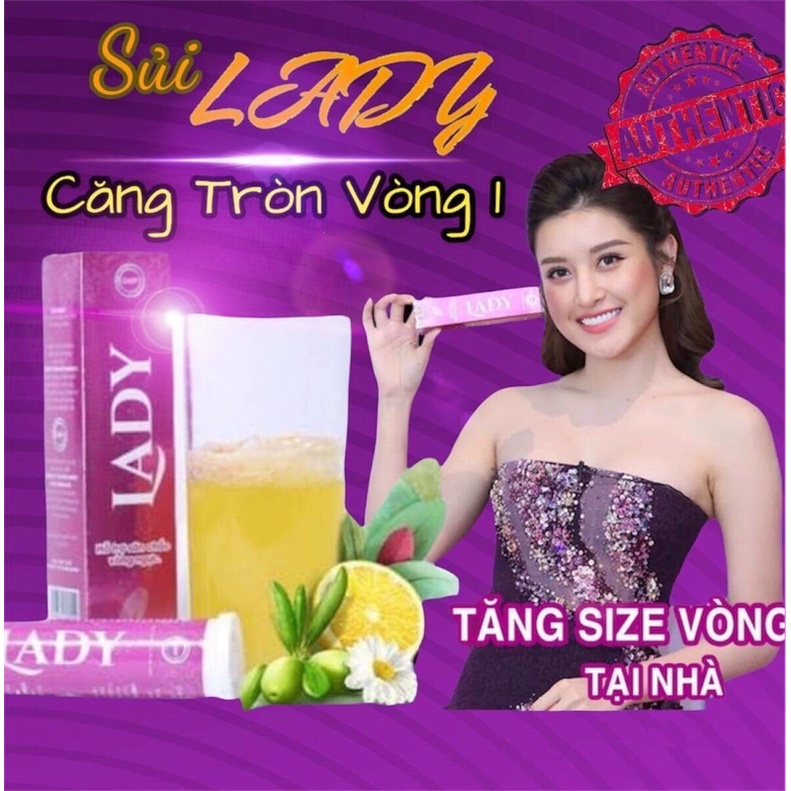 CHÍNH HÃNG - Viên Sủi LADY Tăng Vòng 1 Siêu Hiệu Quả