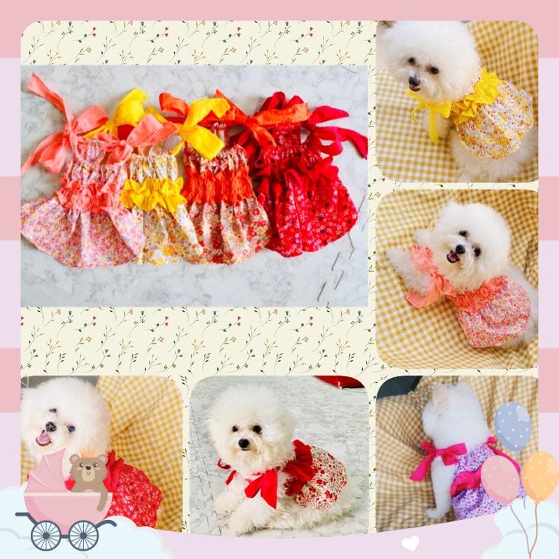 Đầm CộtNơ Thiết Kế Xinh Xắn Thời Trang Cho Thú Cưng