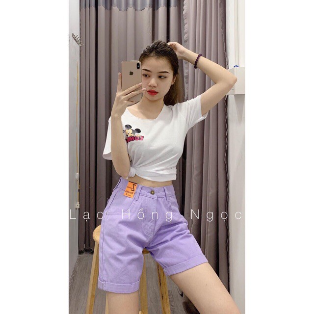 Quần jean ngố lửng tím hoa cà 🍑🍑☂️☂️  ྇