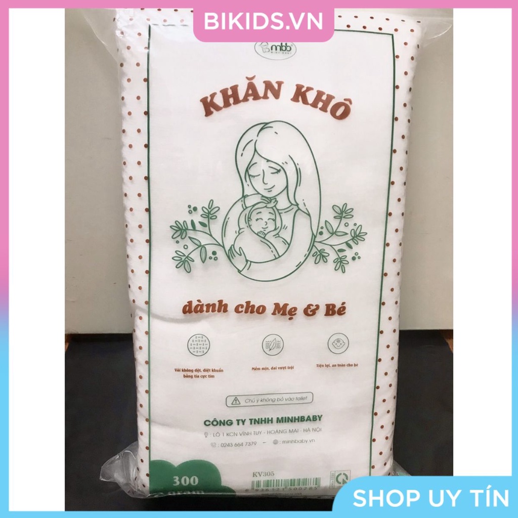 Khăn vải khô đa năng cho mẹ và bé MBB 300g