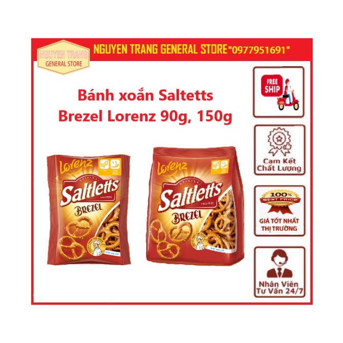 Bánh xoắn Saltetts Brezel Lorenz 90g, 150g