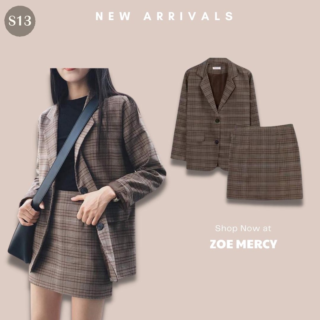[SẴN]-SÉT Áo Blazer + Chân váy (S13) – (CÓ TÁCH SÉT)