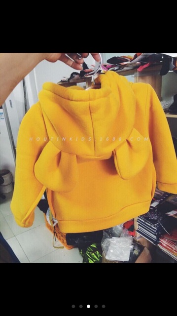 Hàng loại 1: Áo hoodie tai thỏ bé trai bé gái