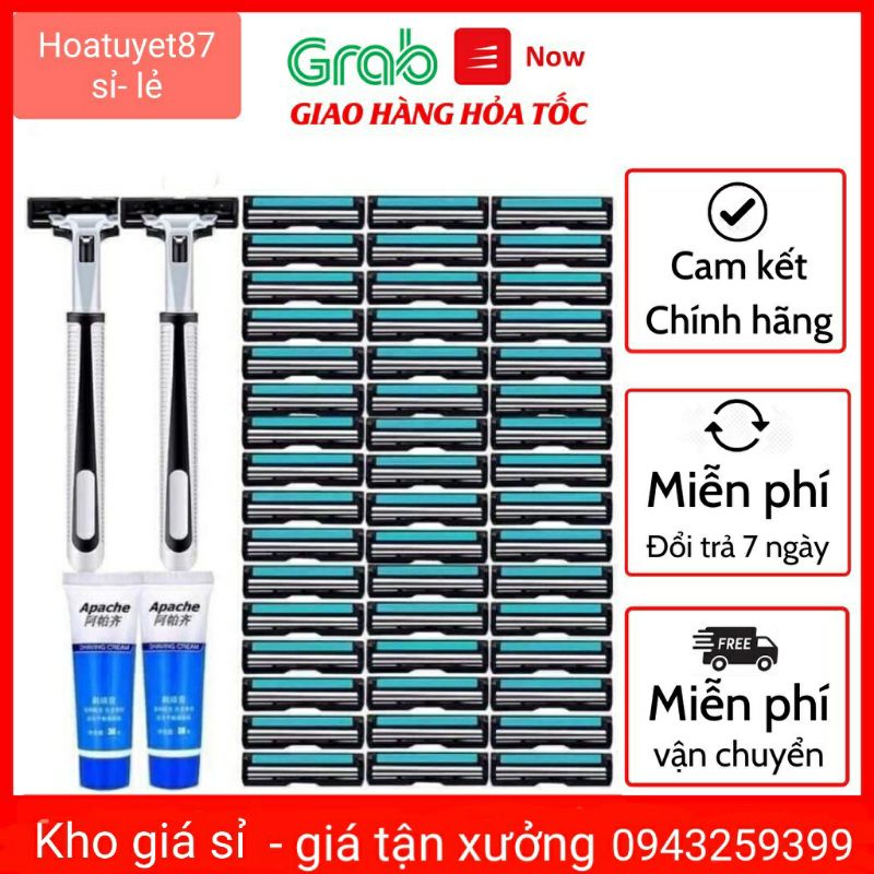 Set 36 lưỡi dạo cạo dâu và cán dao tặng kèm kem cạo