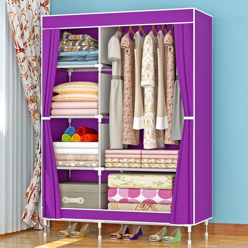 Tủ quần áo đơn giản Sorno bằng vải dạng treo lắp ráp tiết kiệm lưu trữ ống thép