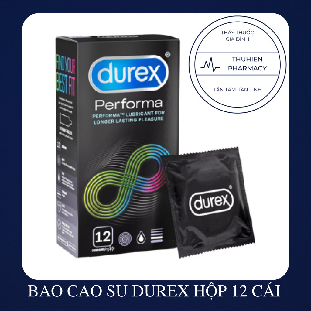 [Hàng chính hãng] BAO CAO SU DUREX CÁC LOẠI - CHE TÊN CHO KHÁCH (Hộp 12c)