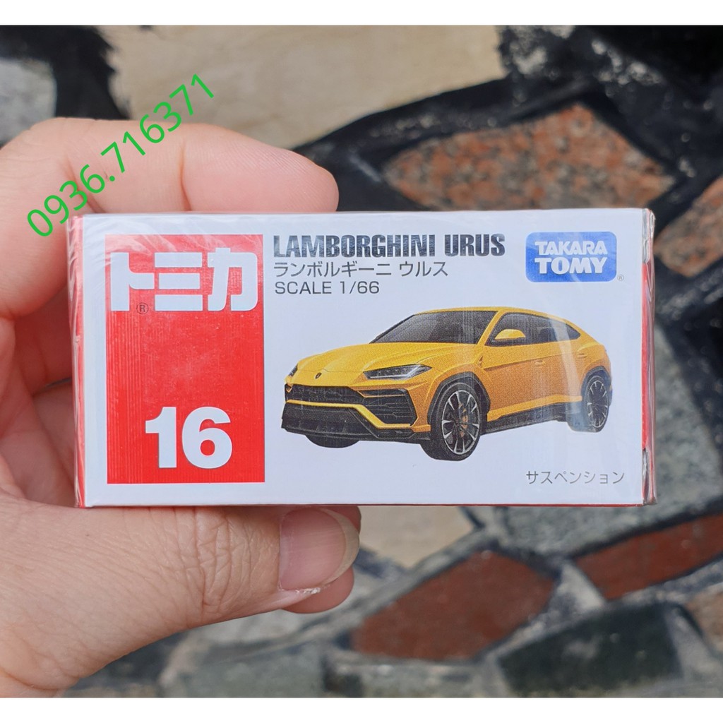 Mô hình xe Lambor màu vàng tomica Nhật Bản No16