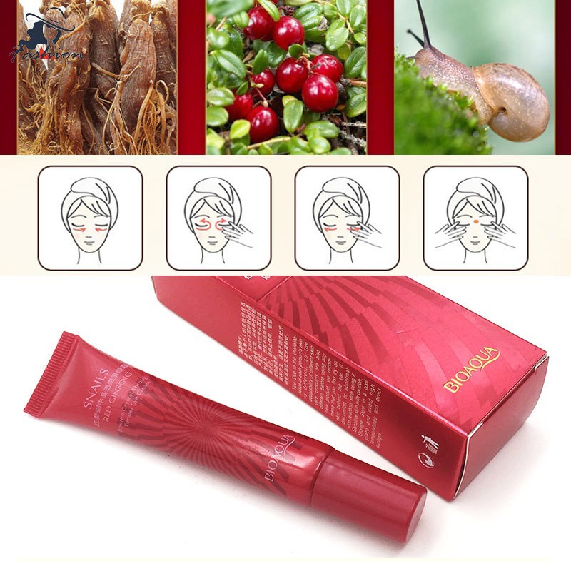 [SALE] Kem dưỡng da mắt Bioaqua tinh chất nhân sâm đỏ và ốc sên dưỡng ẩm chống lão hóa da mắt