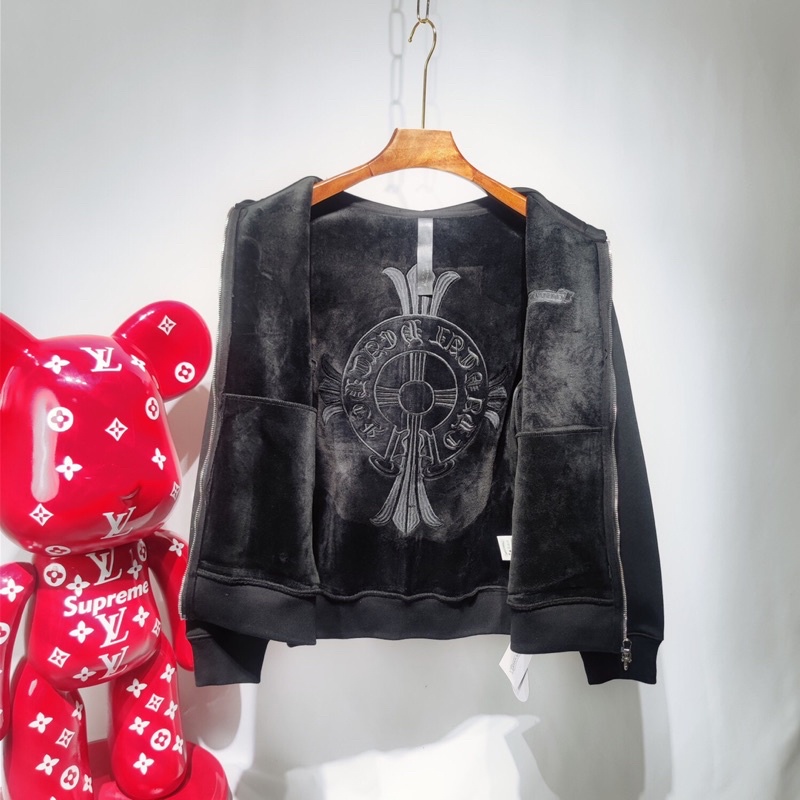 Áo khoác nỉ bên trong lớp nhung mềm mại ấm áp thương hiệu Chrome Hearts 2021 cao cấp