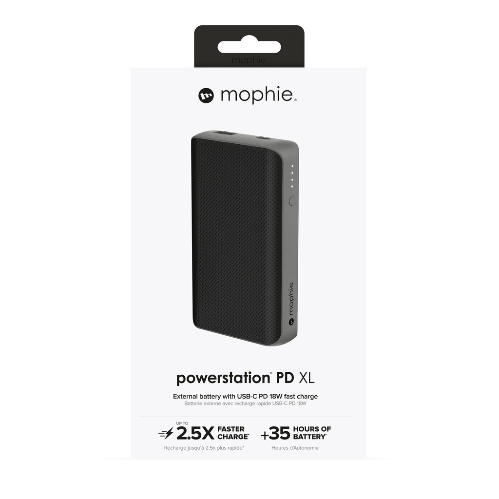 PIN DỰ PHÒNG MOPHIE POWERSTATION PD XL 10.050mAh BLACK
