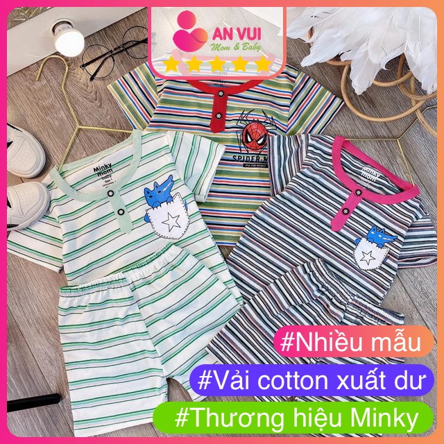 [Xả Hàng] Bộ cộc tay bé trai Minky Mom, Bộ cộc tay cho bé Trai, Gái Từ 5kg Chất Đẹp Thấm Hút Mồ Hôi (Loại 1)